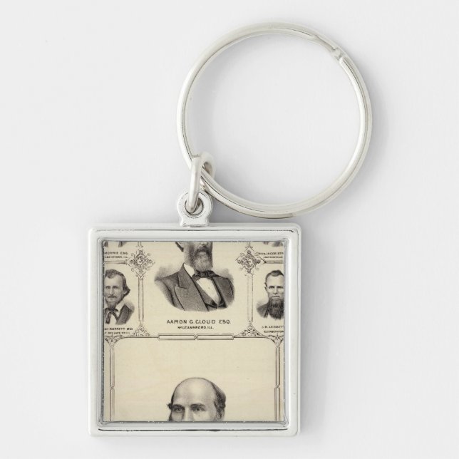 Portraits of Robert Hunter, Aaron G Cloud Keychain (Front)