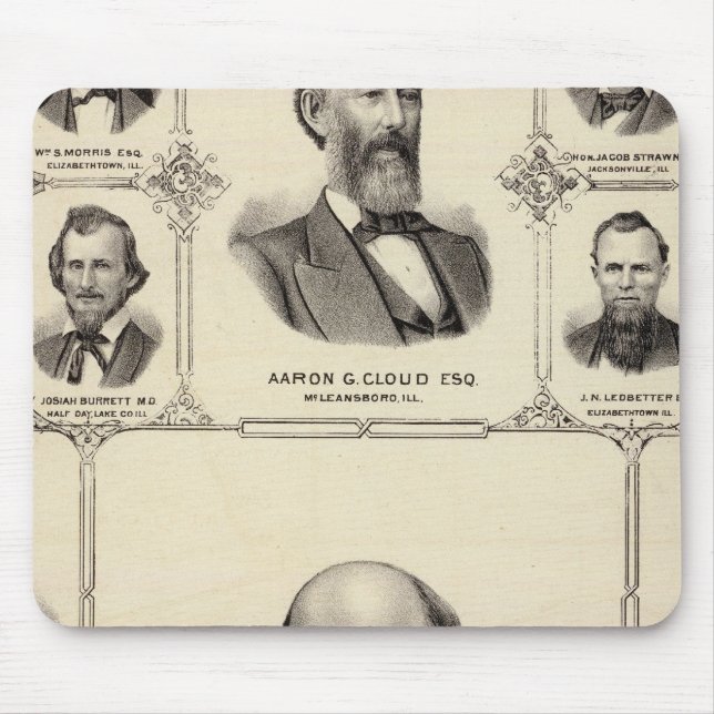 Portraits of Robert Hunter, Aaron G Cloud Mouse Pad (Front)