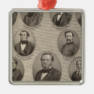 Portraits of Saml Hanna, Peter Heller Metal Ornament