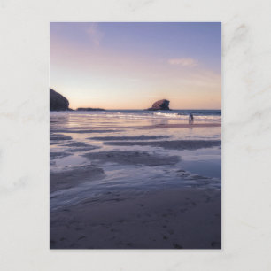 Portreath sunset postcard