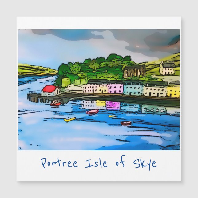 Portree Isle of Skye Scotland painting    (Front)