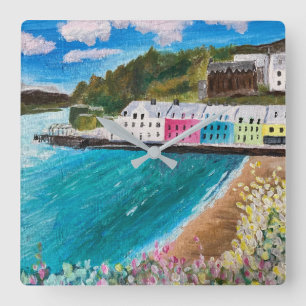 Portree Isle of Skye Scotland Square Wall Clock