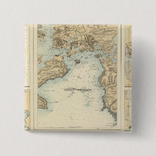 Ports and Harbours on the South Coast of England 2 Inch Square Button