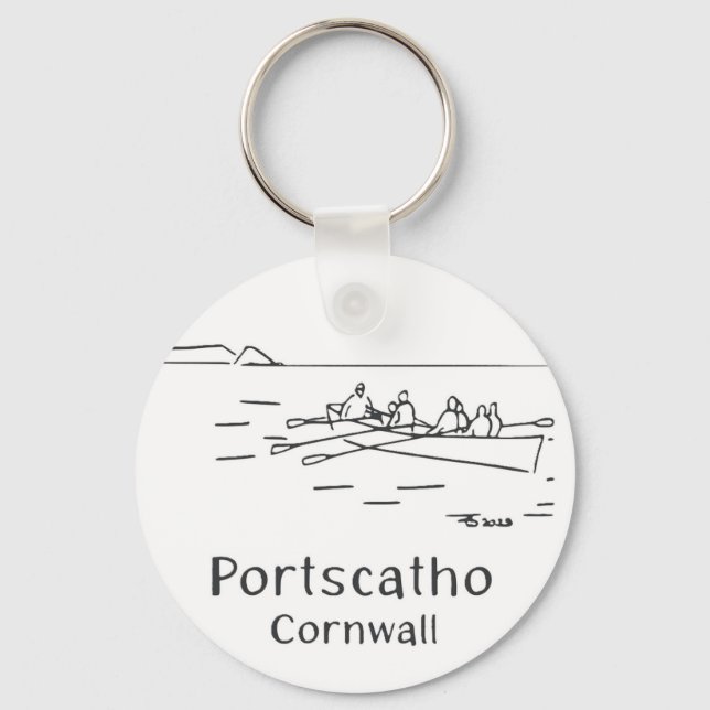 Portscatho Gig Rowers keyring (Front)