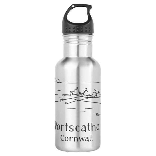 Portscatho Gig Rowers Water Bottle (Front)