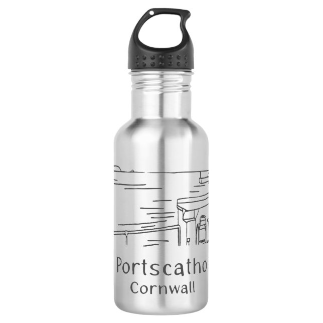 Portscatho Harbor Water Bottle (Front)