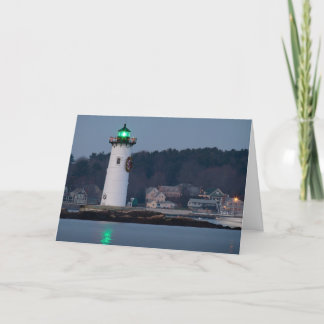 Portsmouth Harbour Light Decorated Holiday Card