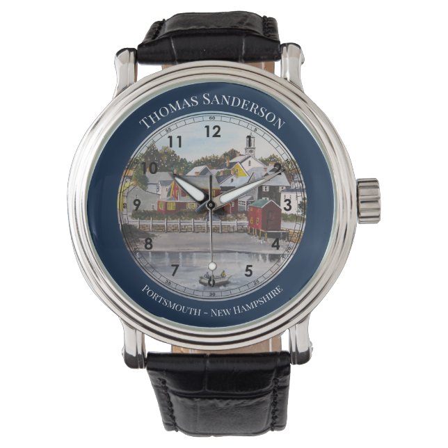 Portsmouth Harbour New Hampshire Painting Watch (Front)