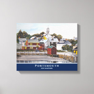 Portsmouth Harbour New Hampshire USA Painting Canvas Print