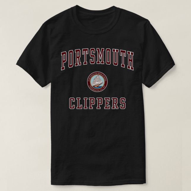 Portsmouth High School Clippers  T-Shirt (Design Front)