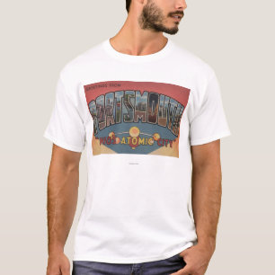 Portsmouth, Ohio - Large Letter Scenes T-Shirt