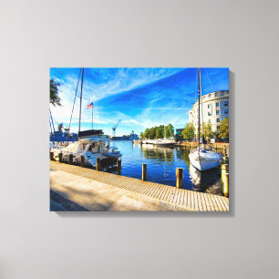 Portsmouth VA Riverfront Seaboard Building Canvas Print