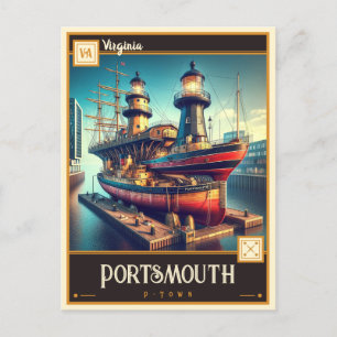 Portsmouth, Virginia   Vintage Postcard