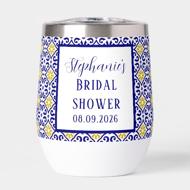 Portugais Carreaux Bleu Méditerranée Douche nuptia (Avant)