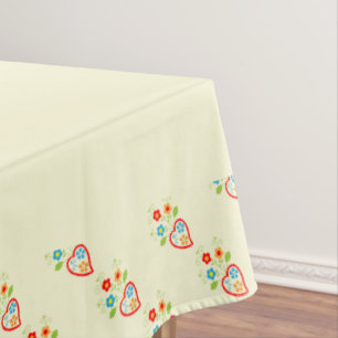 Portugais folk coeur romantique nappe motif