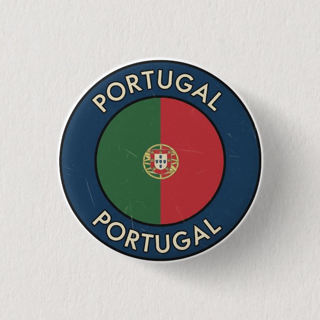 Portugal 1 Inch Round Button (Front)