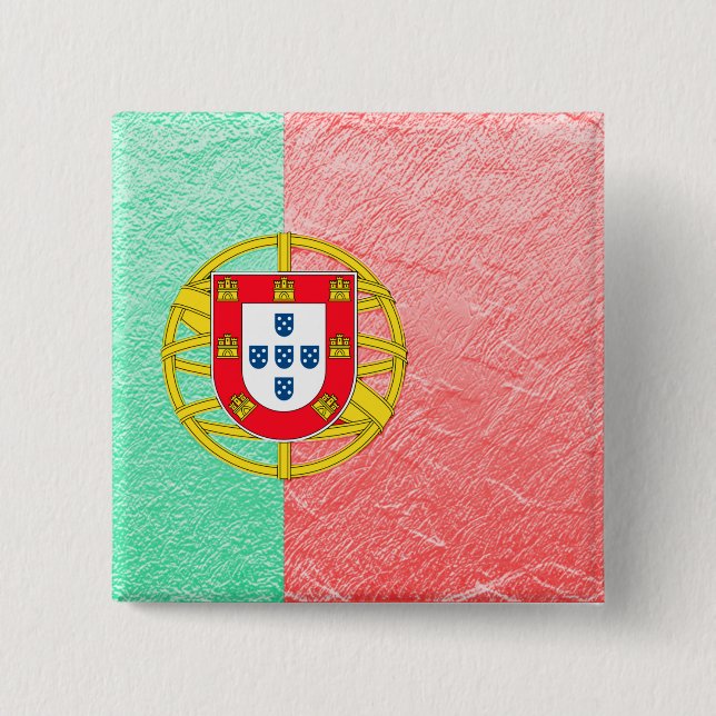 Portugal 2 Inch Square Button (Front)