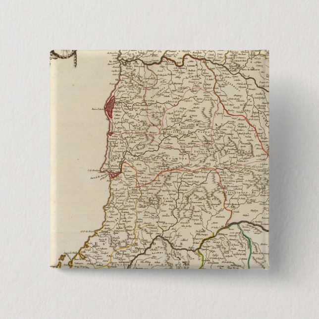 Portugal 2 Inch Square Button (Front)