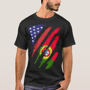 Portugal American Grown Flag USA Patriot Heritage  T-Shirt