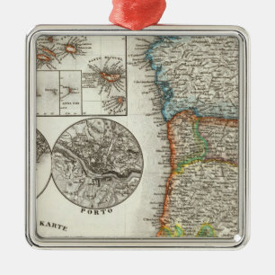 Portugal and Cape Verde Islands Metal Ornament
