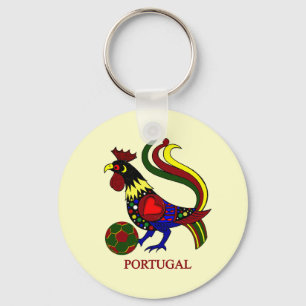 Portugal barcelos "galo" jogador de futebol keychain