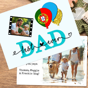 Portugal Best Dad Ever Photo Card, Flag, Father's Card