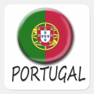 Portugal Button Flag Sticker