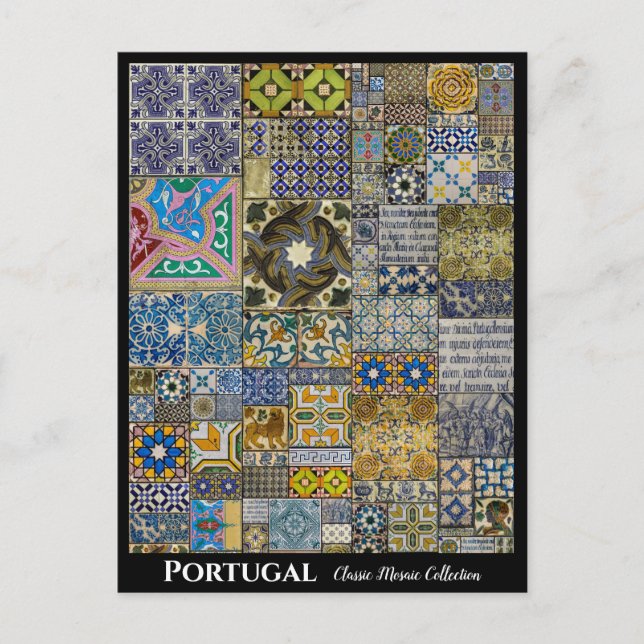 Portugal Colourful Mosaics Postcard (Front)