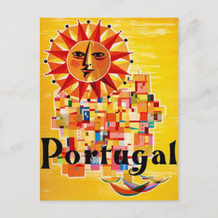 Portugal Contemporary Travel Poster Postcard