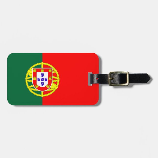 portugal country flag symbol luggage tag (Front Horizontal)