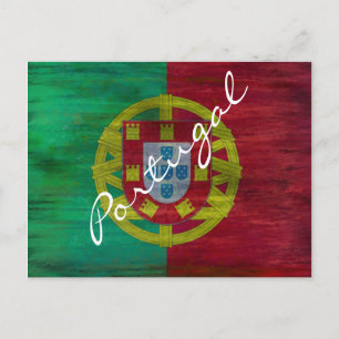 Portugal distressed Portuguese flag Postcard