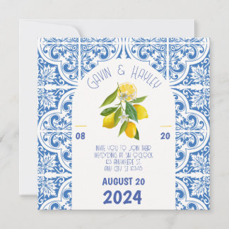 Portugal Faire-part de mariage | Carreaux bleus