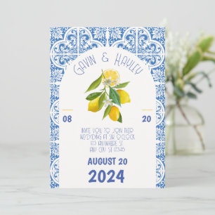 Portugal Faire-part de mariage   Carreaux bleus
