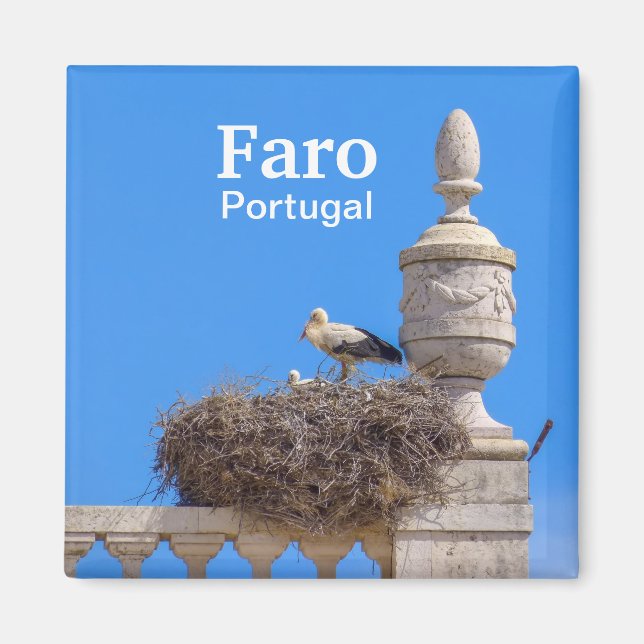 Portugal Faro in the Algarve Souvenir Magnet (Front)