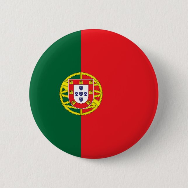 Portugal Flag 2 Inch Round Button (Front)