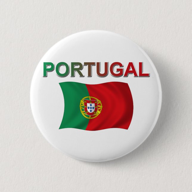 Portugal Flag 2 Inch Round Button (Front)