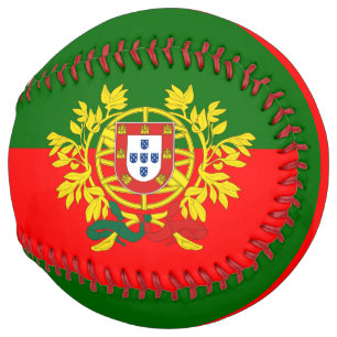 Portugal Flag and Coat of Arms Patriotic Softball