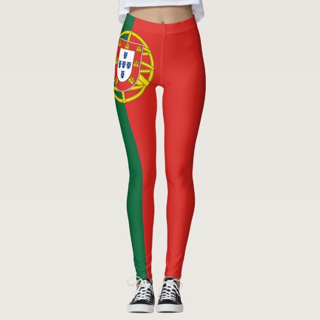 Portugal flag Bandeira De Portugal Leggings (Front)