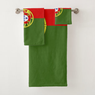Portugal flag bath towel set