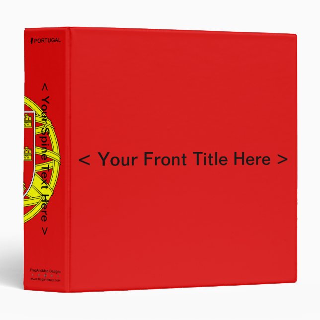 Portugal Flag Binder (Front/Spine)