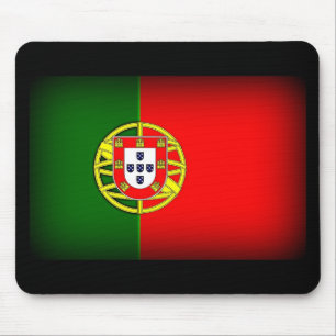 Portugal Flag Black Edge Mouse Pad