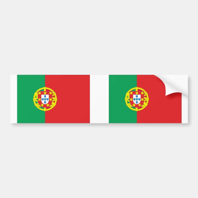 Portugal Flag Bumper Sticker (Front)