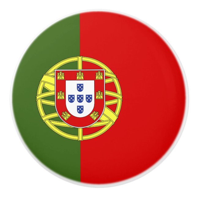 Portugal flag ceramic knob (Front)