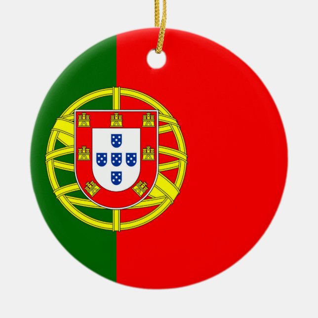 Portugal Flag Ceramic Ornament (Front)