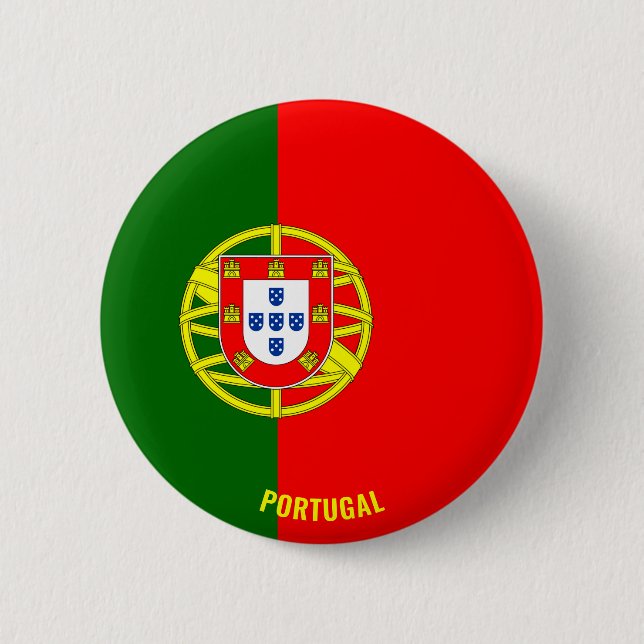Portugal Flag Charming Patriotic 2 Inch Round Button (Front)