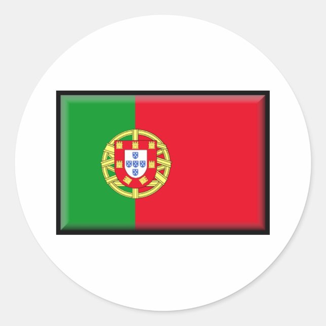 Portugal Flag Classic Round Sticker (Front)