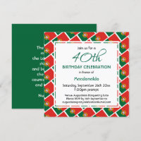 PORTUGAL FLAG Custom ANY AGE Birthday