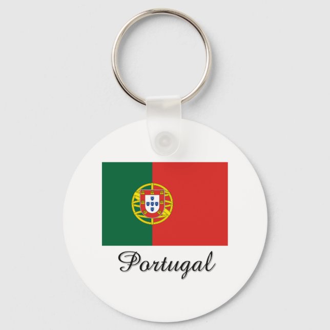 Portugal Flag Design Keychain (Front)
