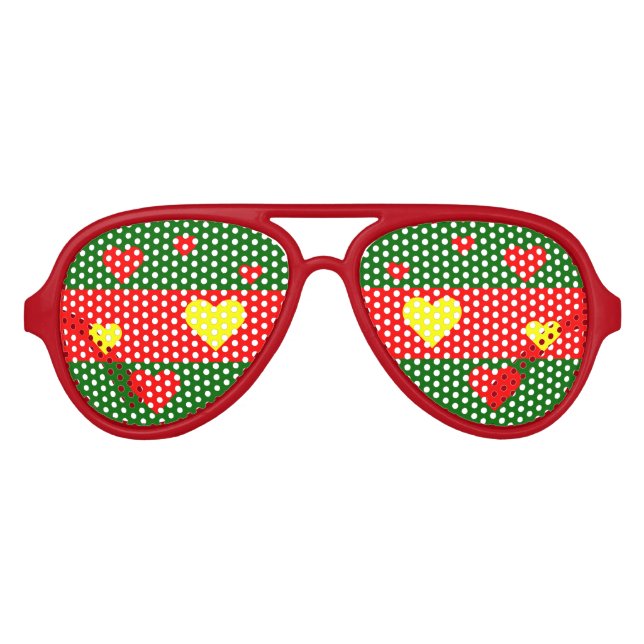 Portugal Flag Fun Patriotic Aviator Sunglasses (Front)