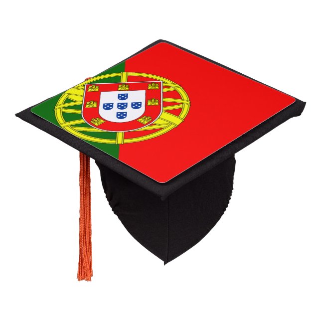 Portugal flag graduation cap topper (Angled)